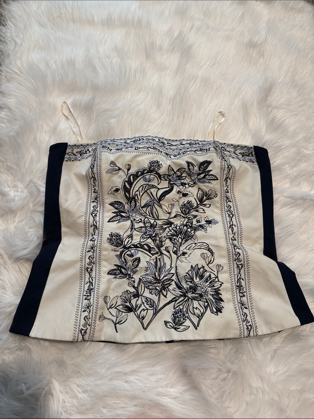 WHBM Embroidered Bustier Size 14